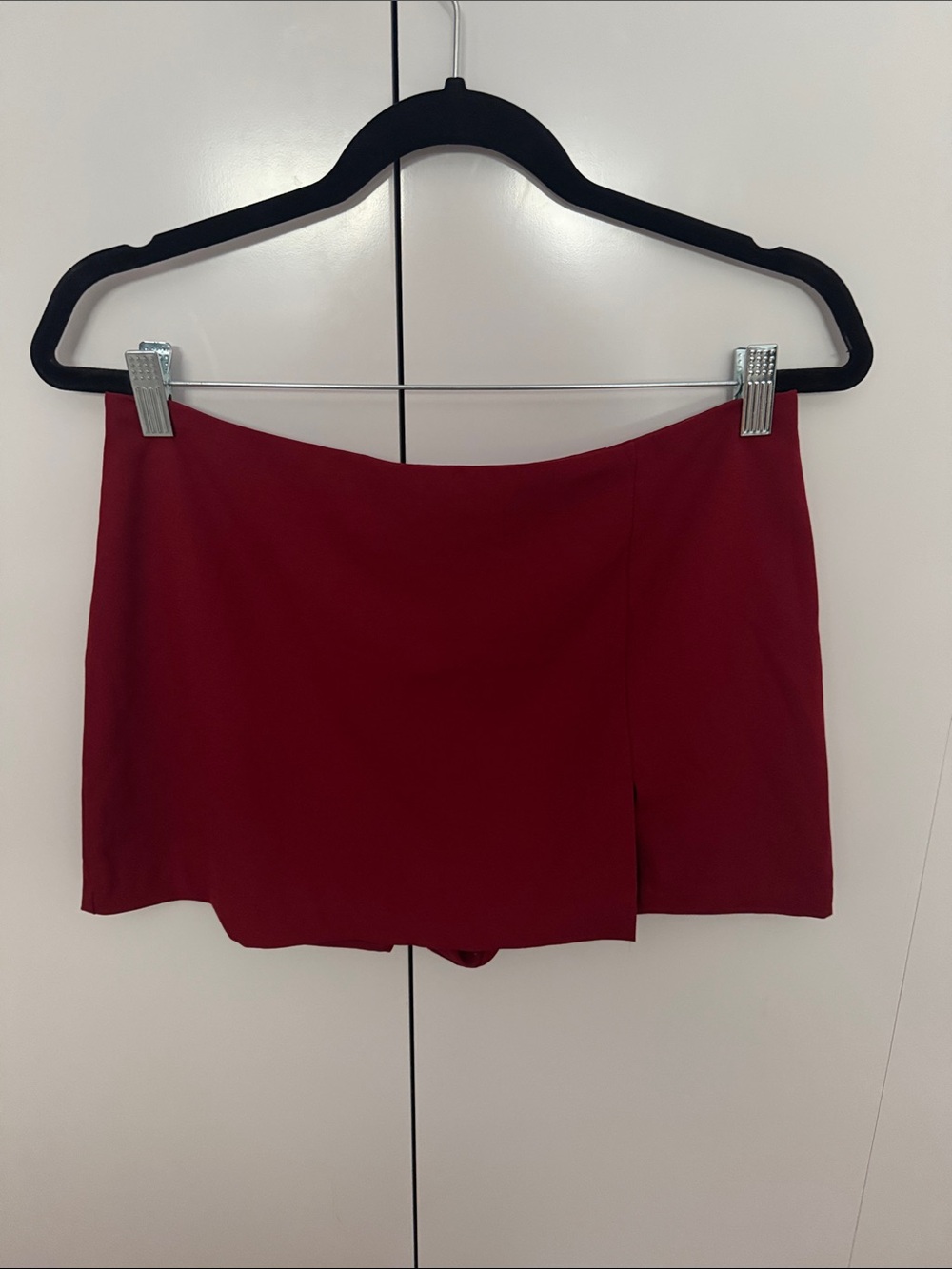 Deep Red Mini Skort